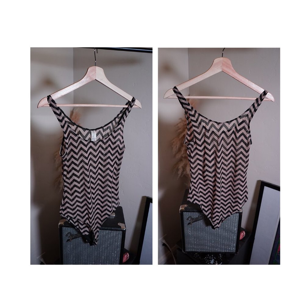 Zig Zag Sheer Bodysuit